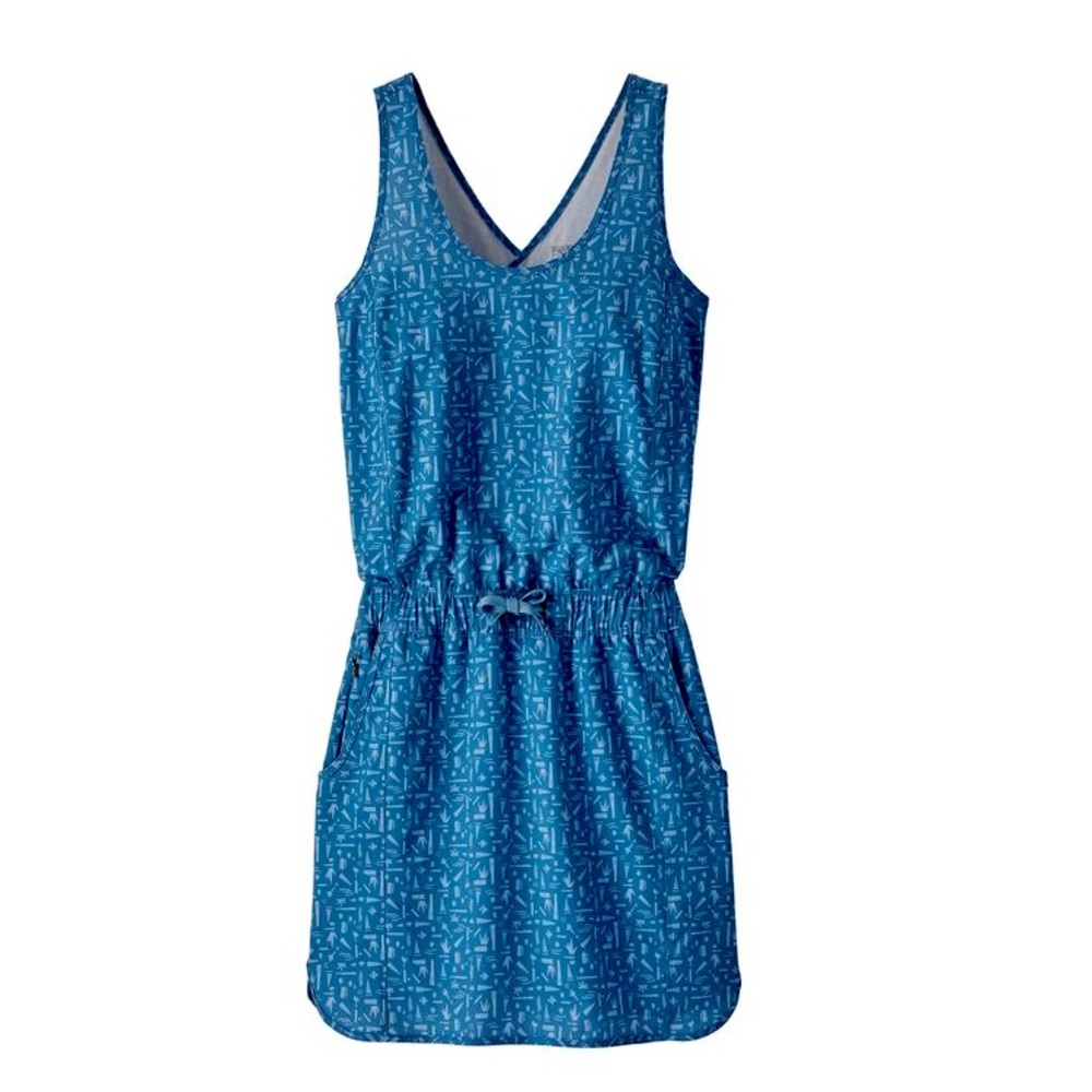 Patagonia Fleetwith Dress Blue Print Sz Small